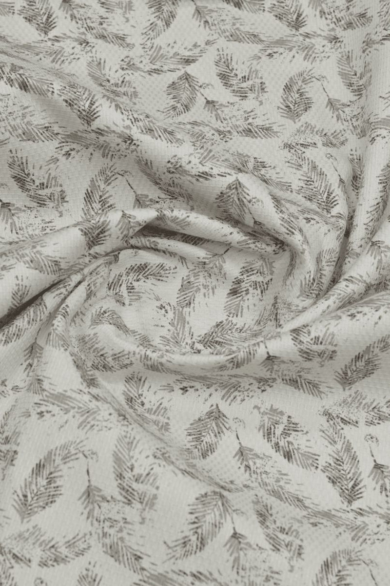 Stylish Beige Feather Print -Full-Stain Proof