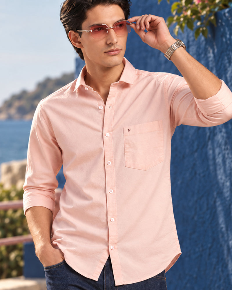 Soft Cream Solid - Full Sleeve Shirt