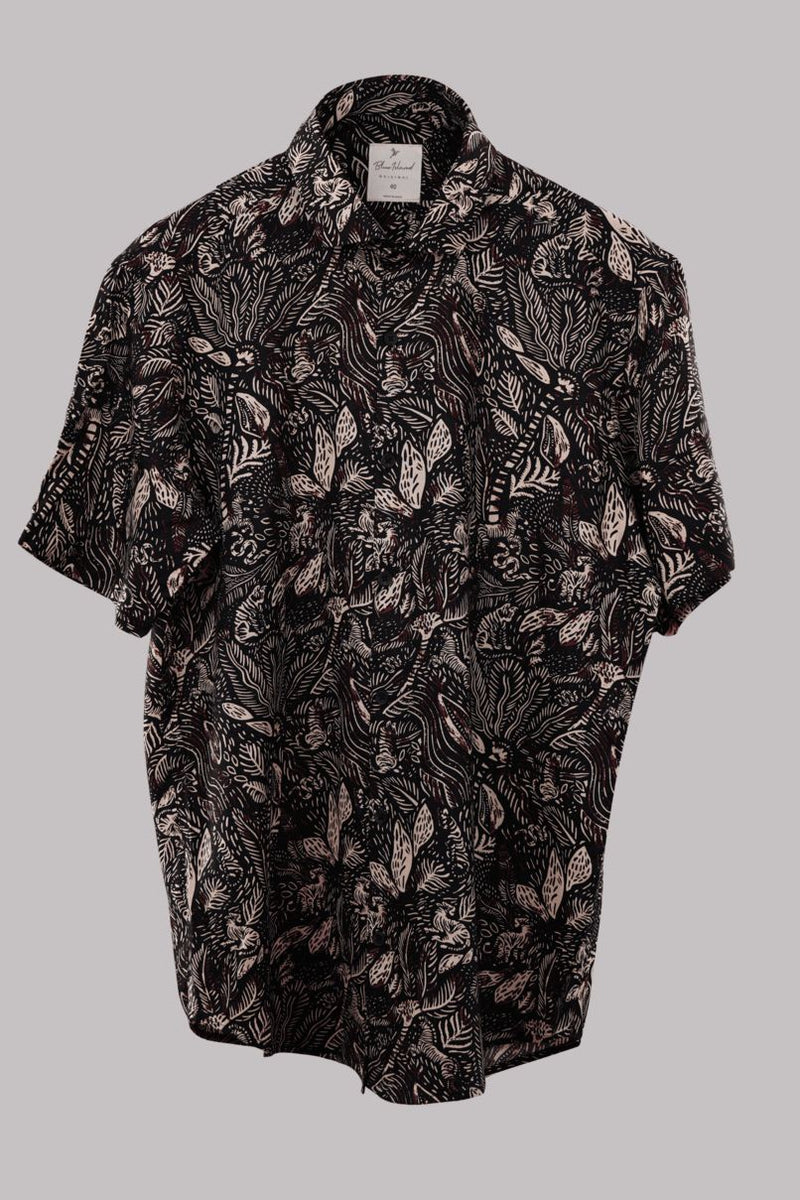 Black Print - Half Sleeve - Airlite Shirt