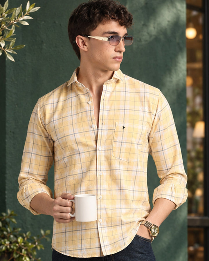 Bright Yellow Checks -Full-Stain Proof