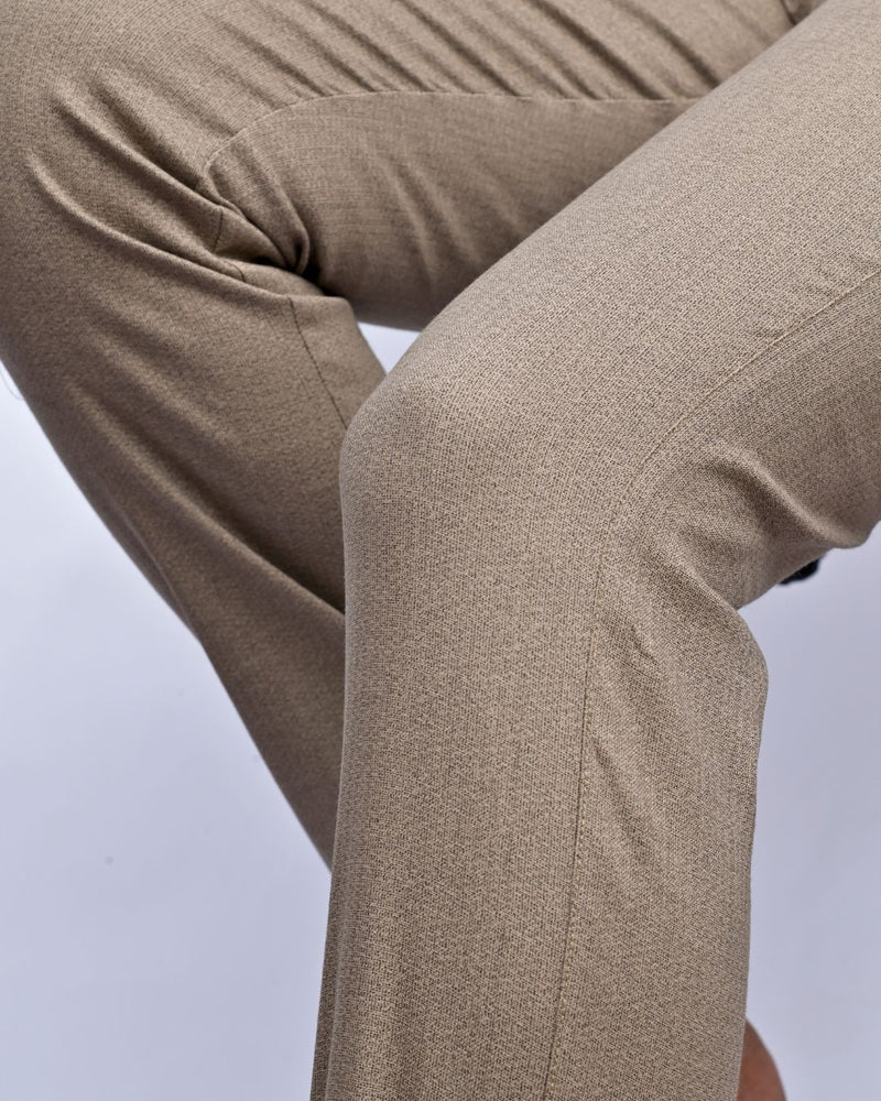 Brown Galaxy Print - 2 way stretch - COTTON PANT