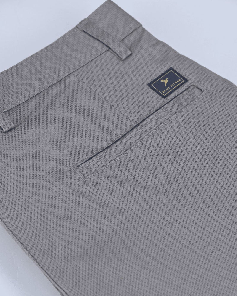 Grey Steel Printed - 2 way stretch - COTTON PANT
