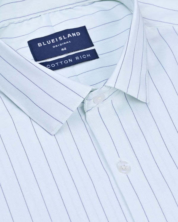 Pastel Green Dotted Lines - Full-Cotton Rich