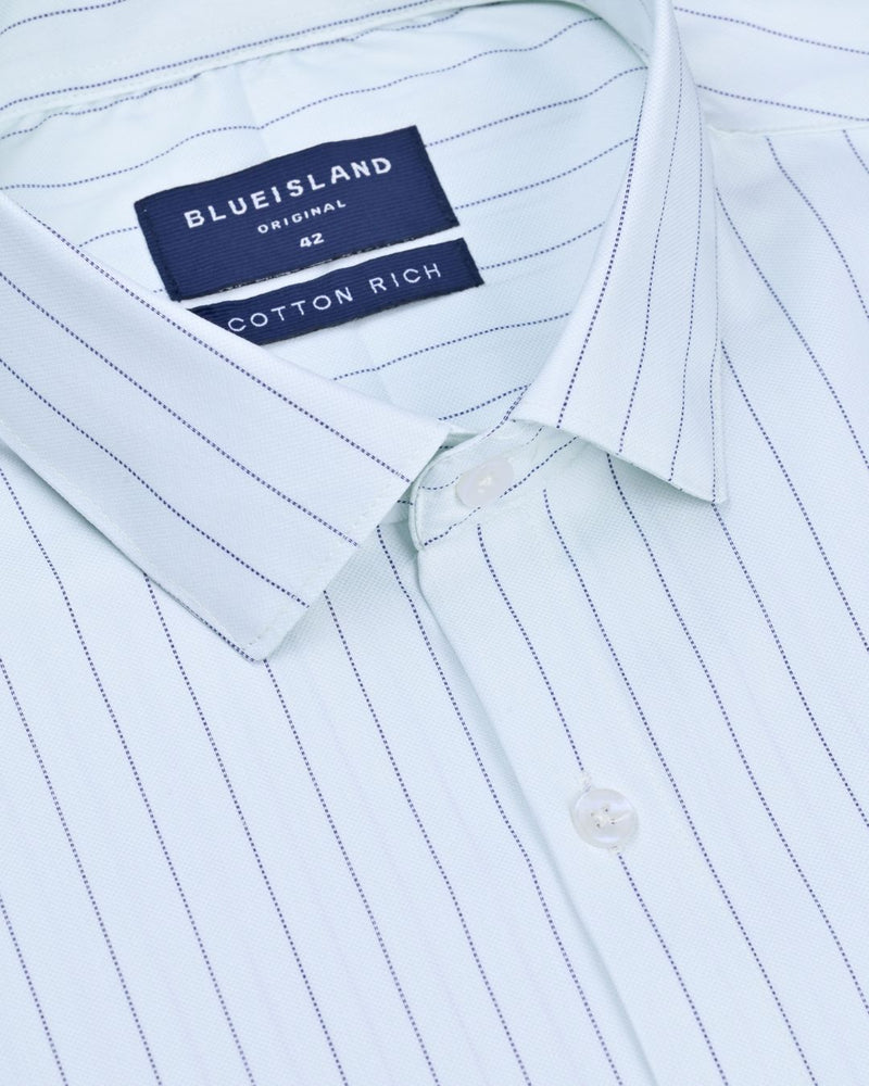 Pastel Green Dotted Lines - Full-Cotton Rich