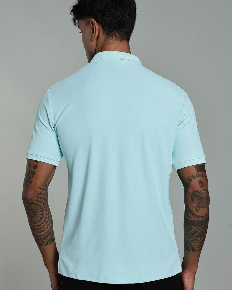 Aqua Blue - Active wear Polo Tshirt