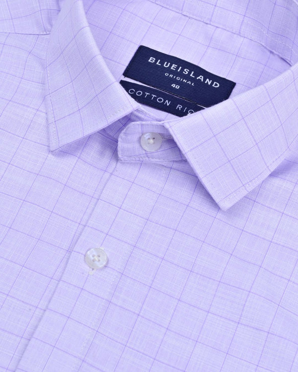 Retro Lavender Checks- Full-Cotton Rich