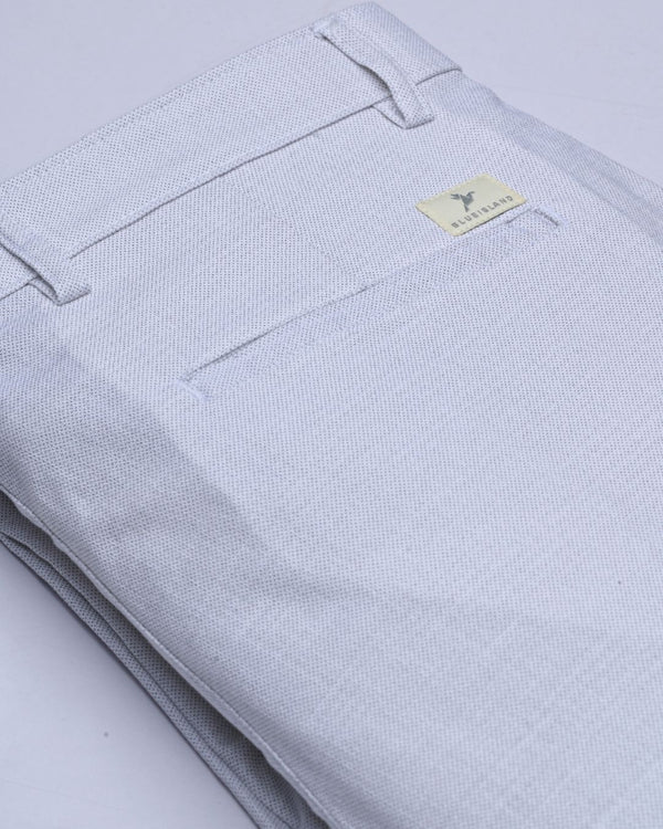 White Steel Printed - 2 way stretch - COTTON PANT