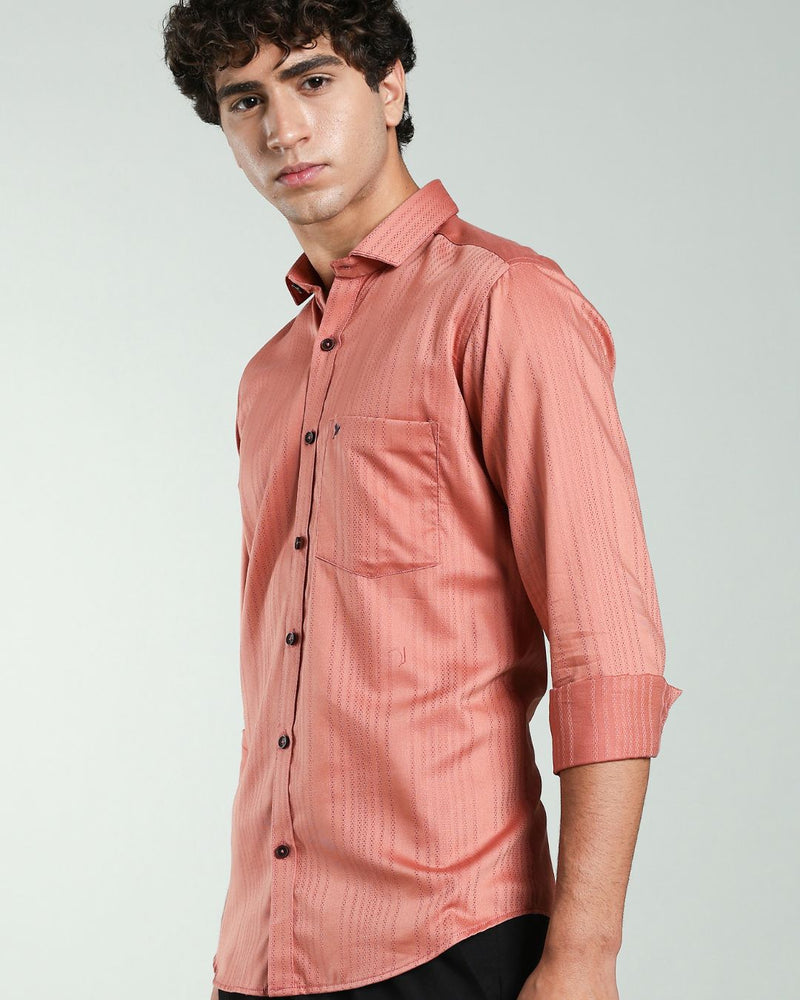 Copper Brown Self Design - Full-Stain Proof