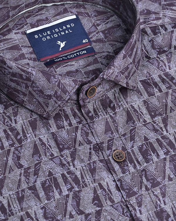 Dark Wine print - Half Sleeve - Stain Proof