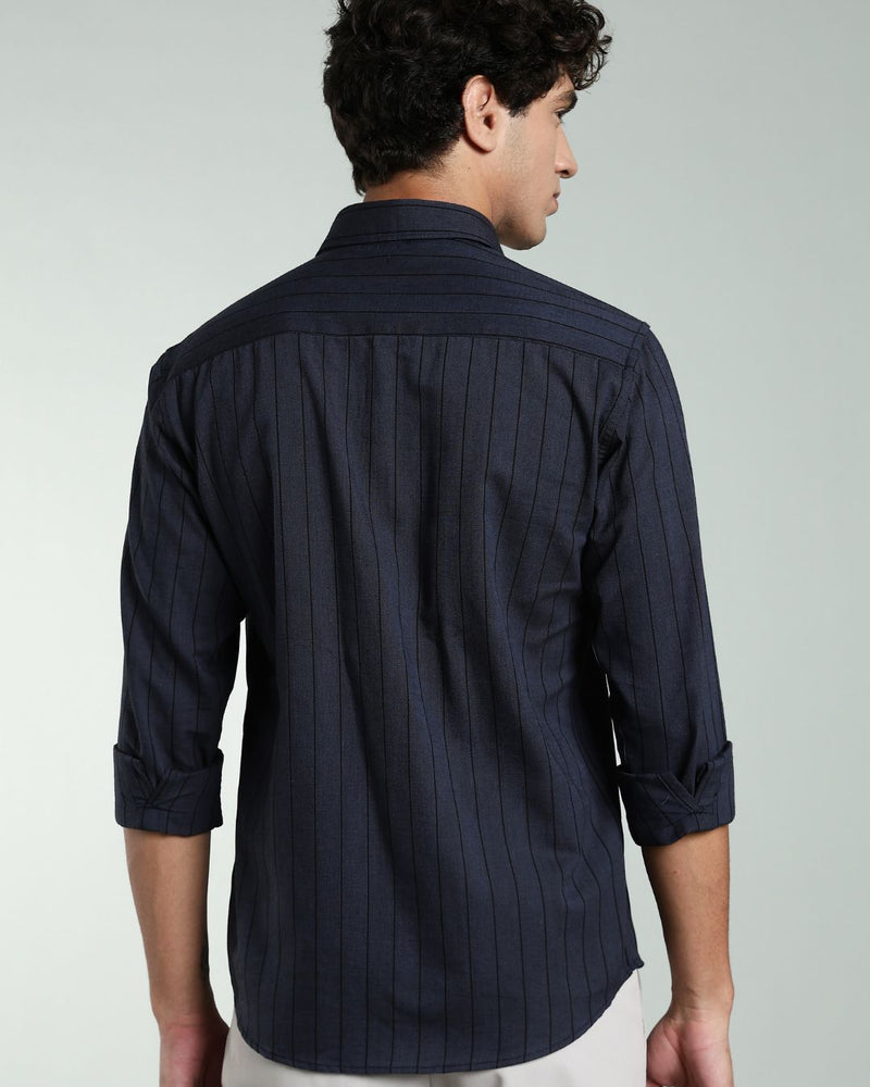 Midnight Sapphire Stripes- Full-Stain Proof