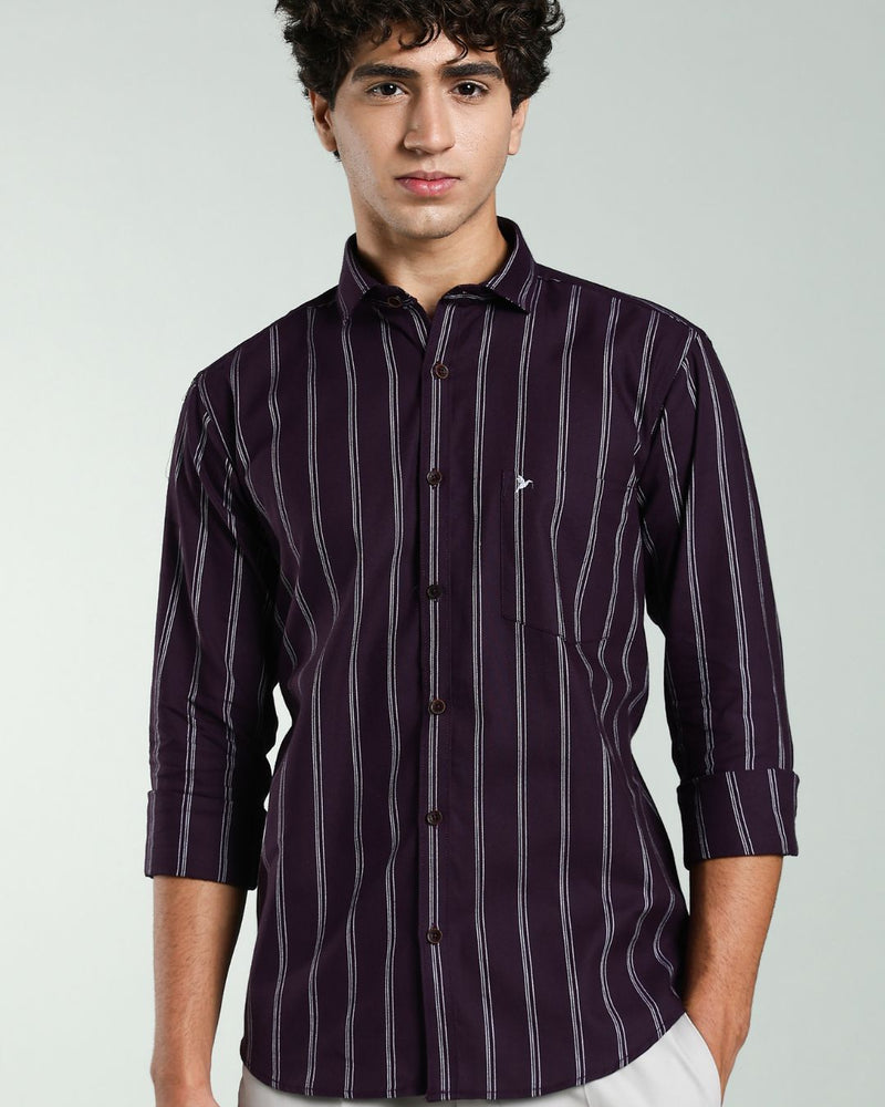 Classy Wine Stripes- Full-Stain Proof