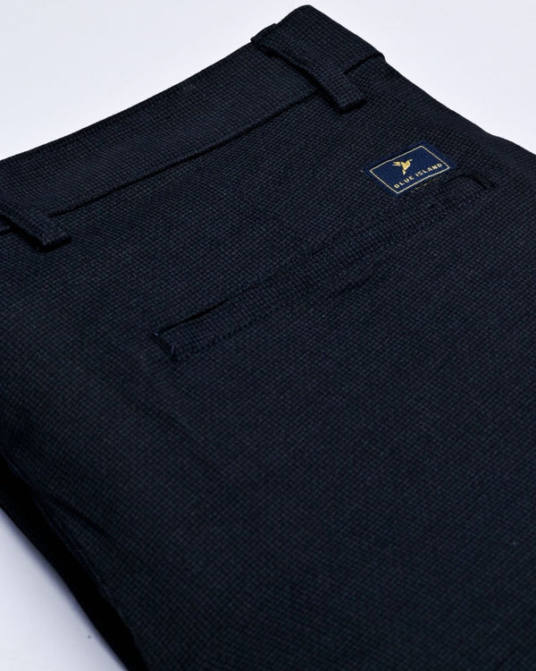 Black Mesh Printed - 2 way stretch - COTTON PANT