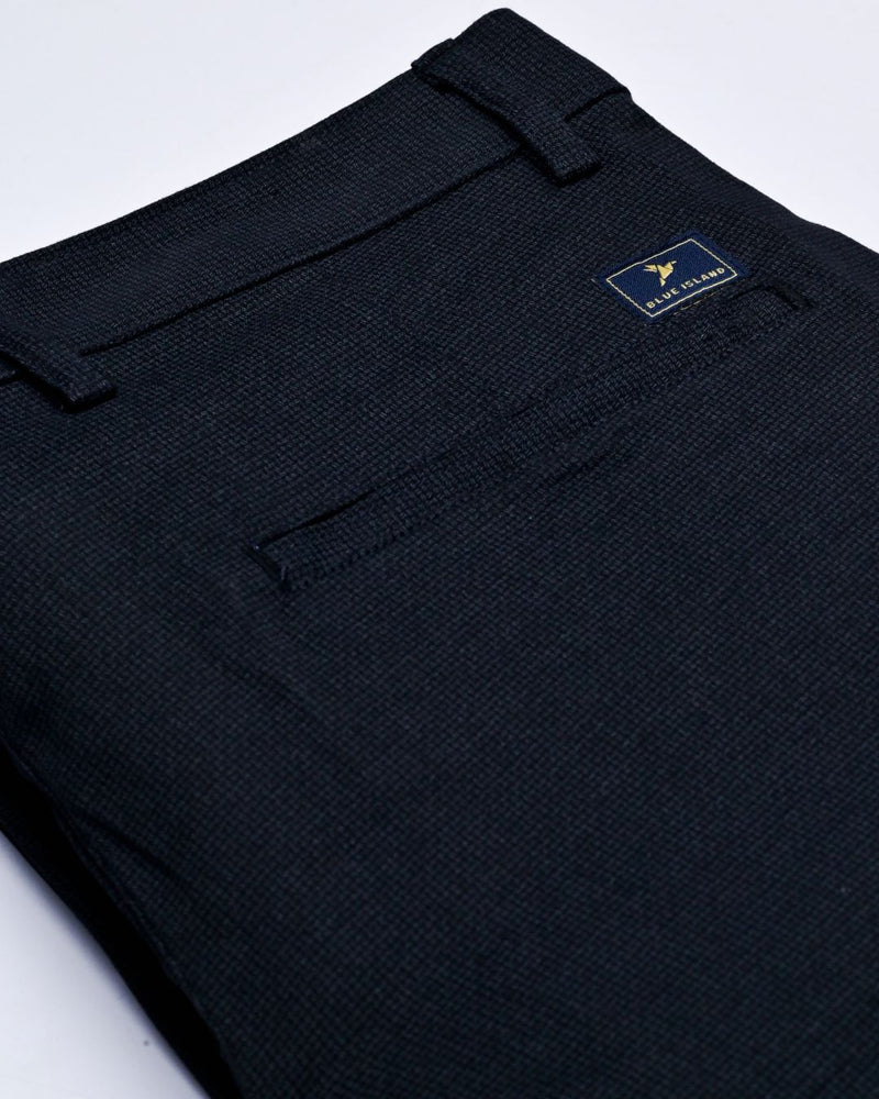Black Mesh Printed - 2 way stretch - COTTON PANT