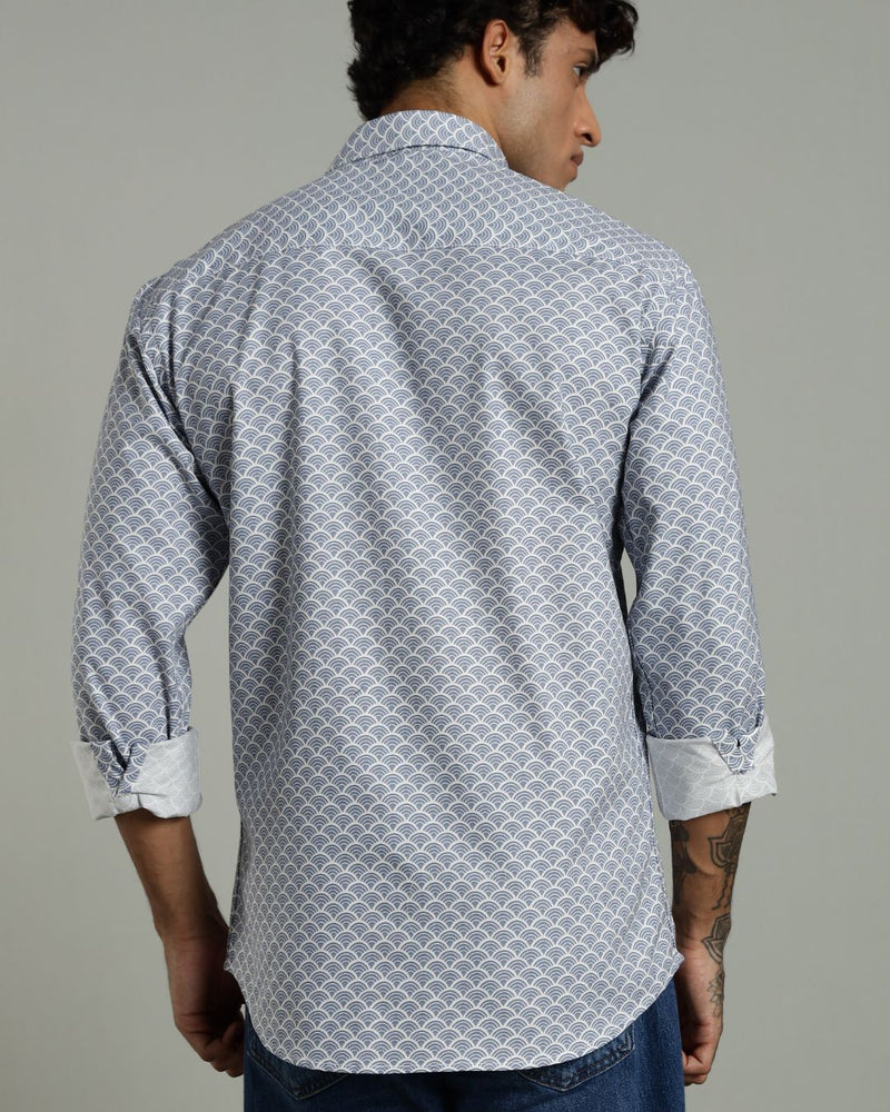 Ocean Wave Print-Full-Stain Proof
