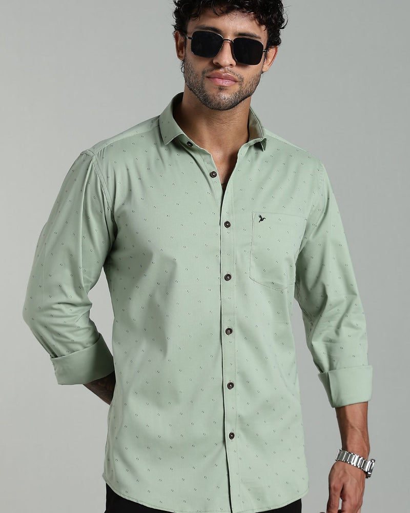 Pistah Green Print-Full-Stain Proof
