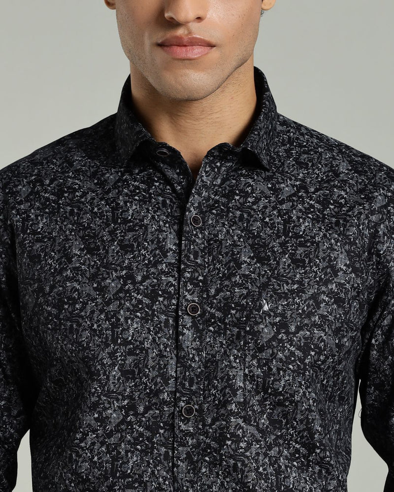 Mid Night Black Mystery Print -Full-Stain Proof