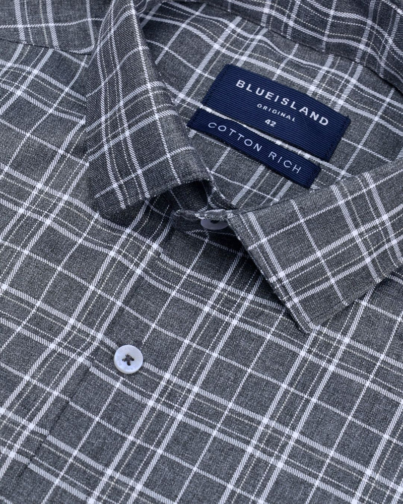 Elephant Black Multi Checks- Full-Cotton Rich
