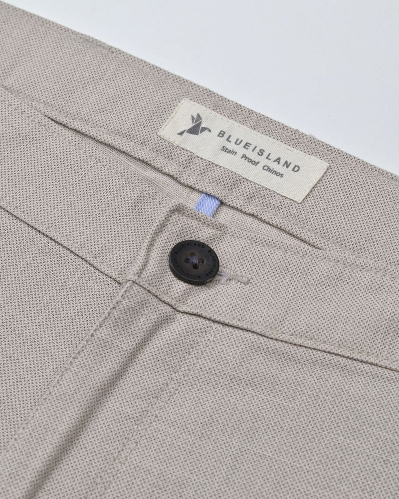 Dark Cream Steel Printed - 2 way stretch - COTTON PANT