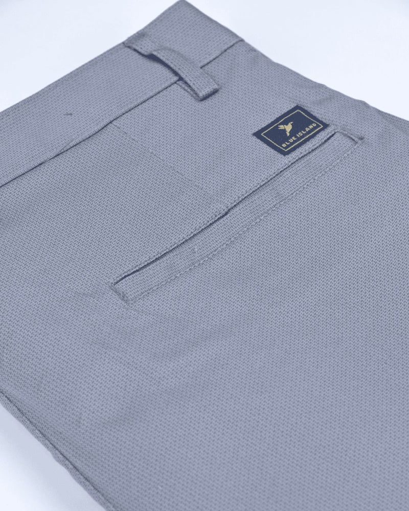 Grey Pixel Printed - 2 way stretch - COTTON PANT