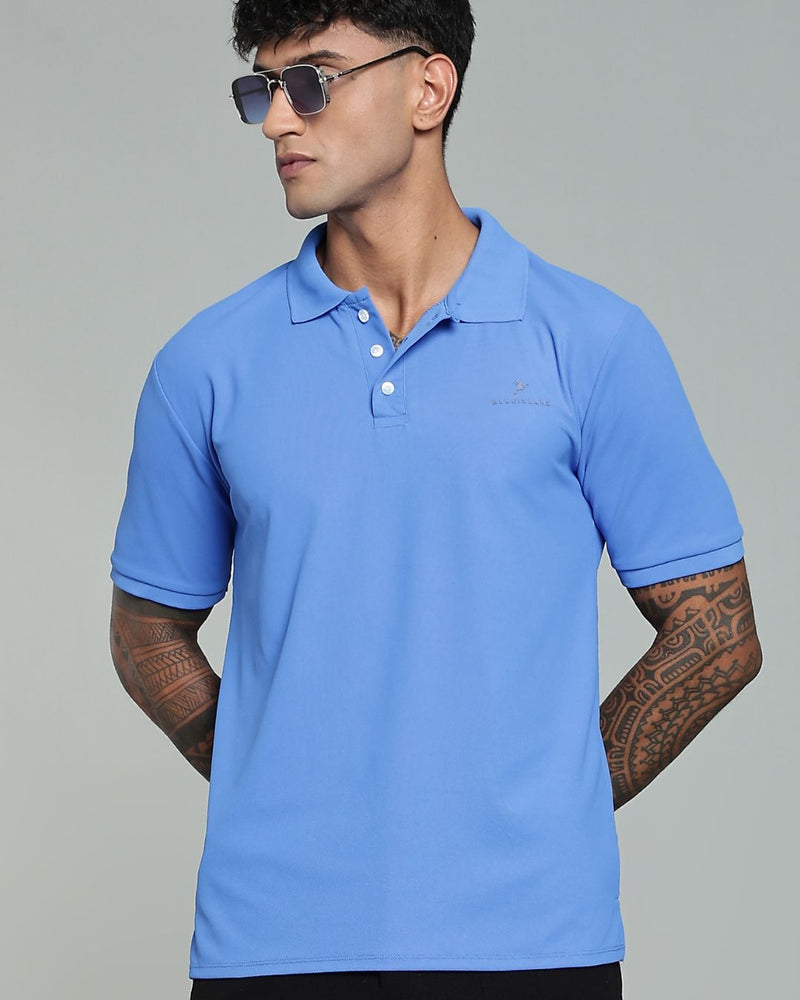 Cornflower Blue - Active wear Polo Tshirt