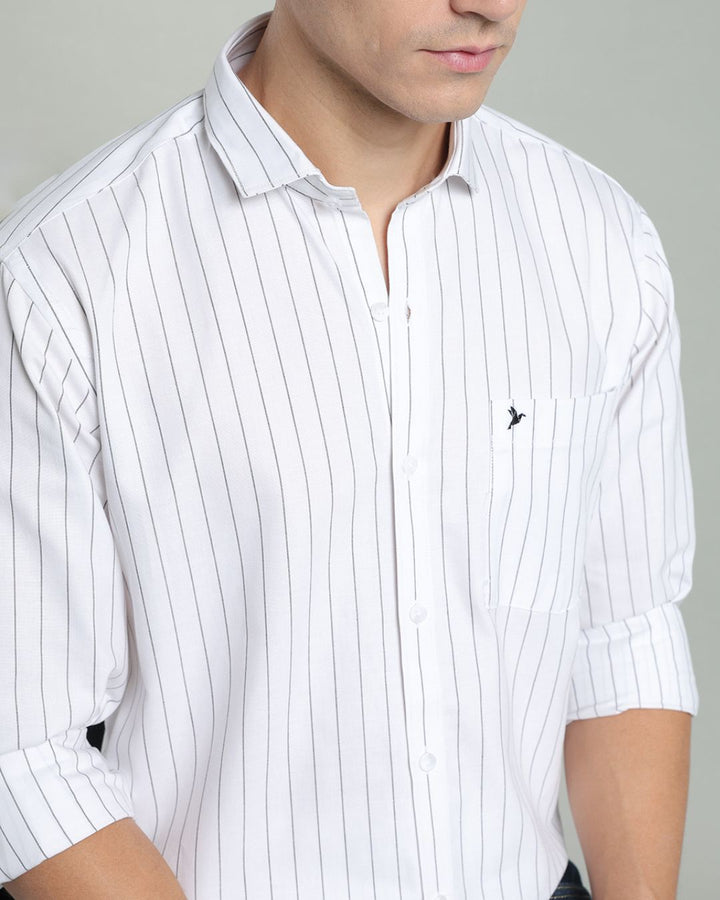 White Vertical Stripes -Full-Stain Proof