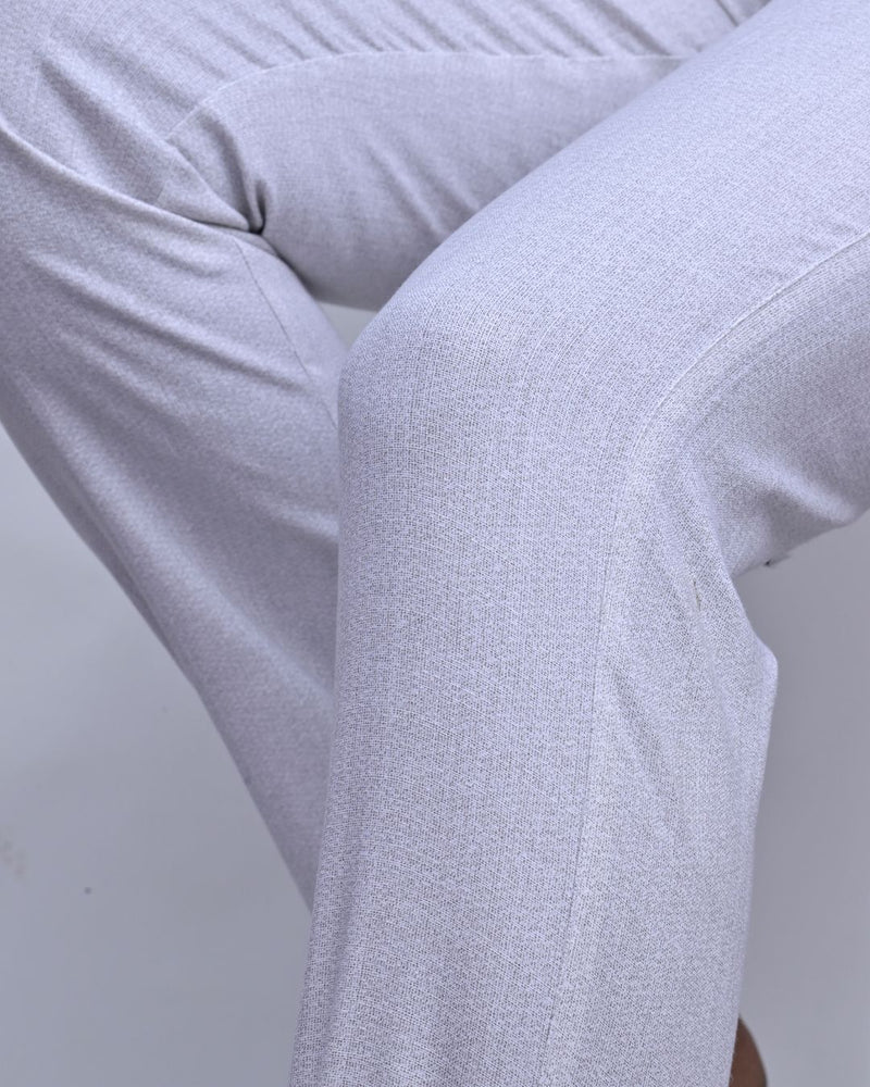 Cloud Grey Galaxy Print - 2 way stretch - COTTON PANT