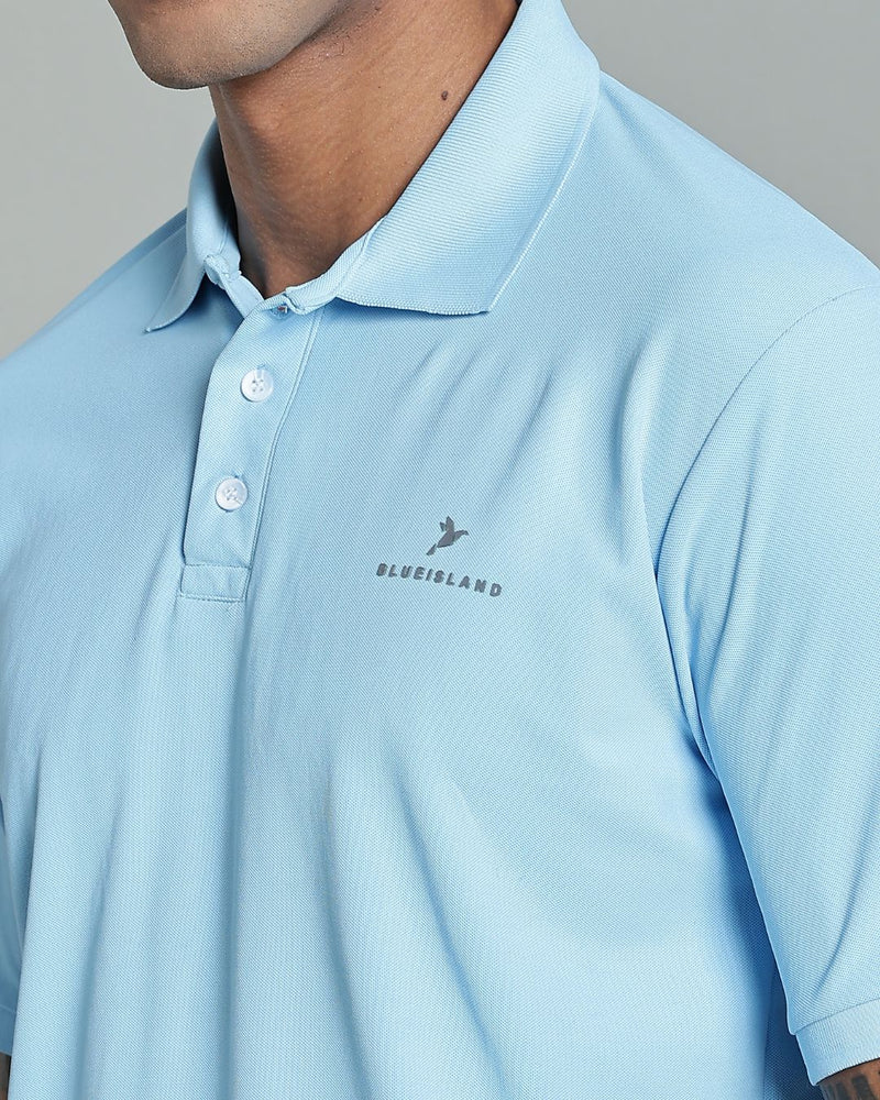 Sky Blue - Active wear Polo Tshirt