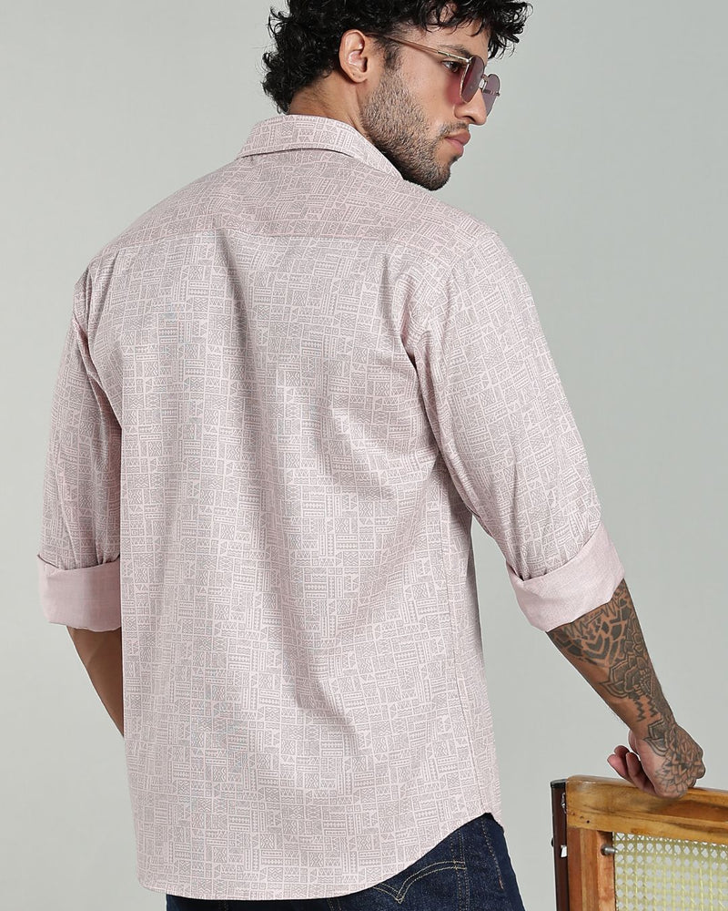 Blush Pink Tribal Print-Full-Stain Proof