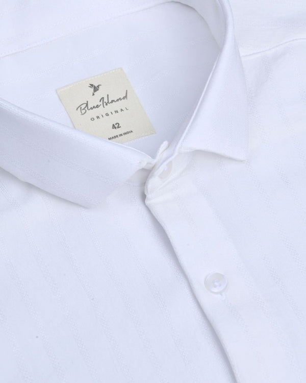Milk White Dotted Lines - Full - Airlite Shirt