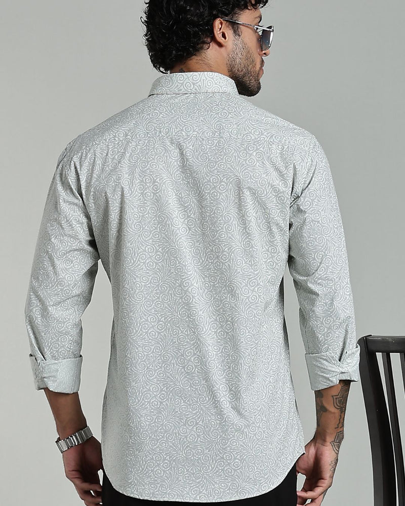 Grey Spiral Print-Full-Stain Proof