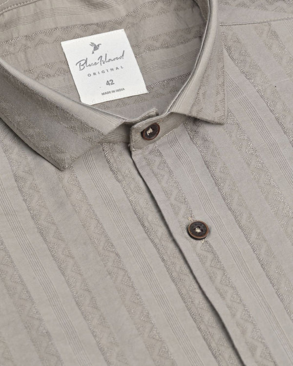 Walnut Brown Wave Line - Half Sleeve - Airlite Shirt