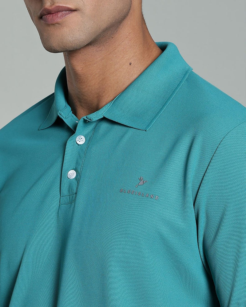 Teal Blue - Active wear Polo Tshirt
