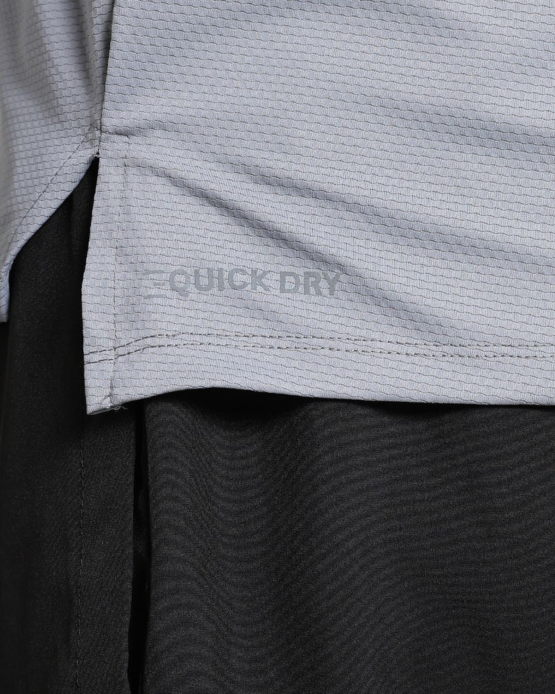 Silver Grey - Active wear Round neck Tshirt