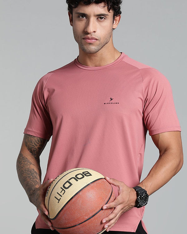Mild Pink - Active wear Round neck Tshirt
