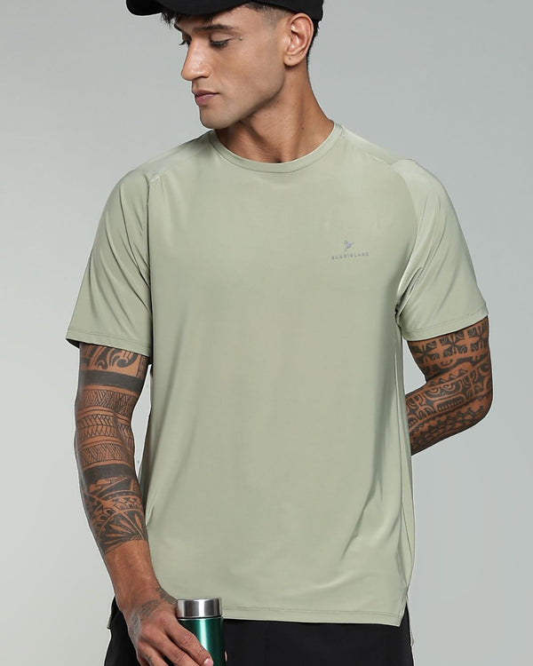 Lite Olive - Active wear Round neck Tshirt