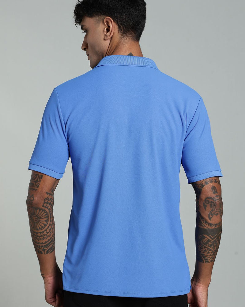 Cornflower Blue - Active wear Polo Tshirt