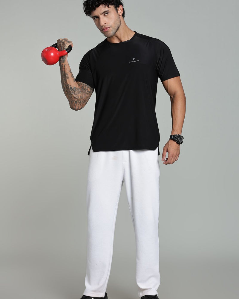 Black - Active wear Round neck Tshirt