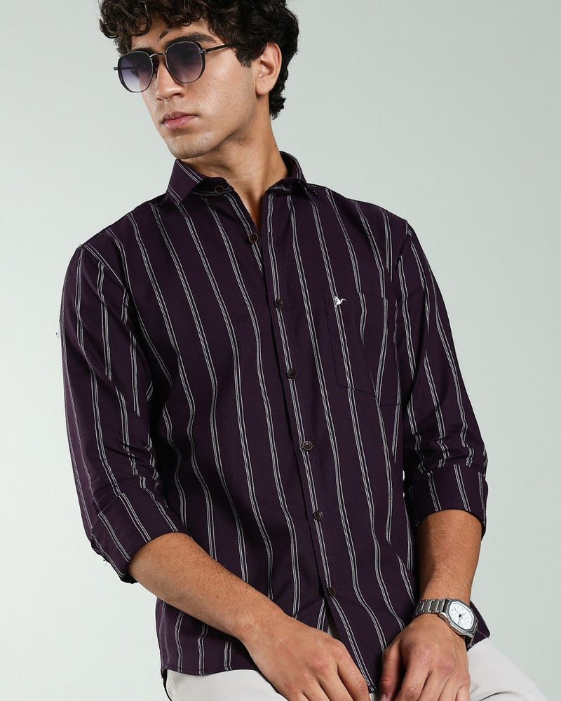 Classy Wine Stripes- Full-Stain Proof