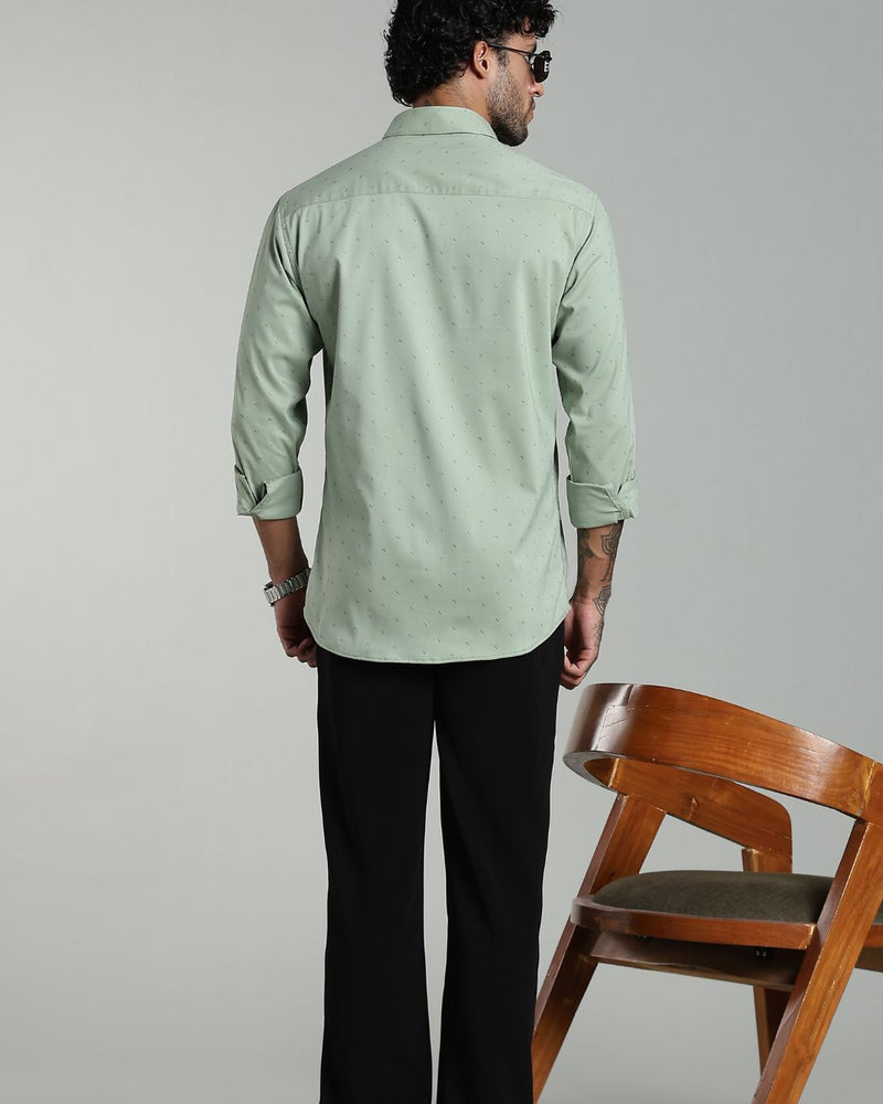 Pistah Green Print-Full-Stain Proof