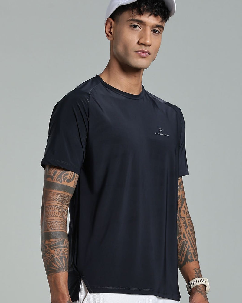 Graphite Grey - Active wear Round neck Tshirt