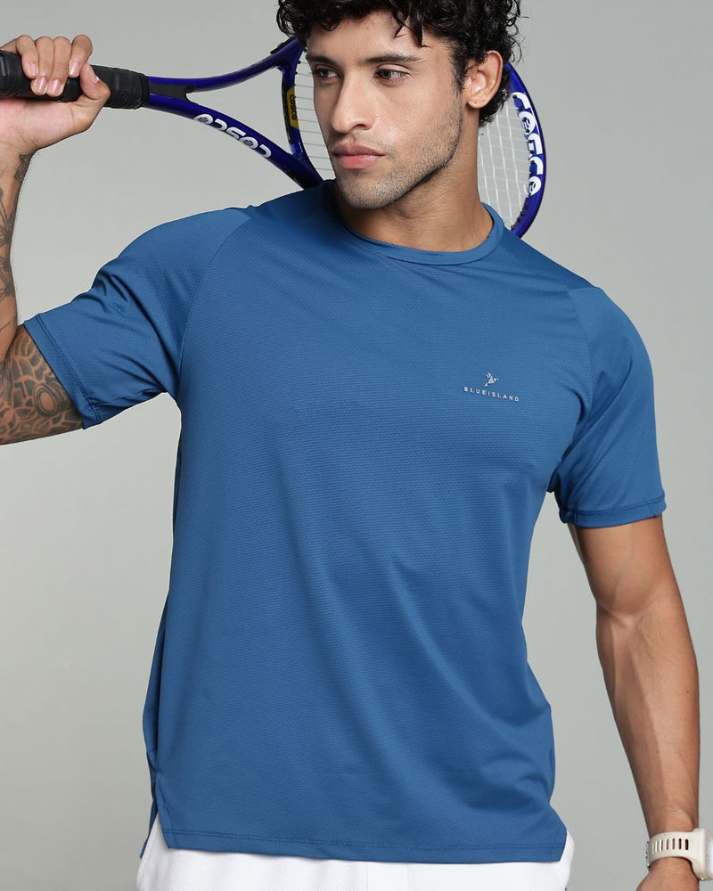 Stylish Blue - Active wear Round neck Tshirt