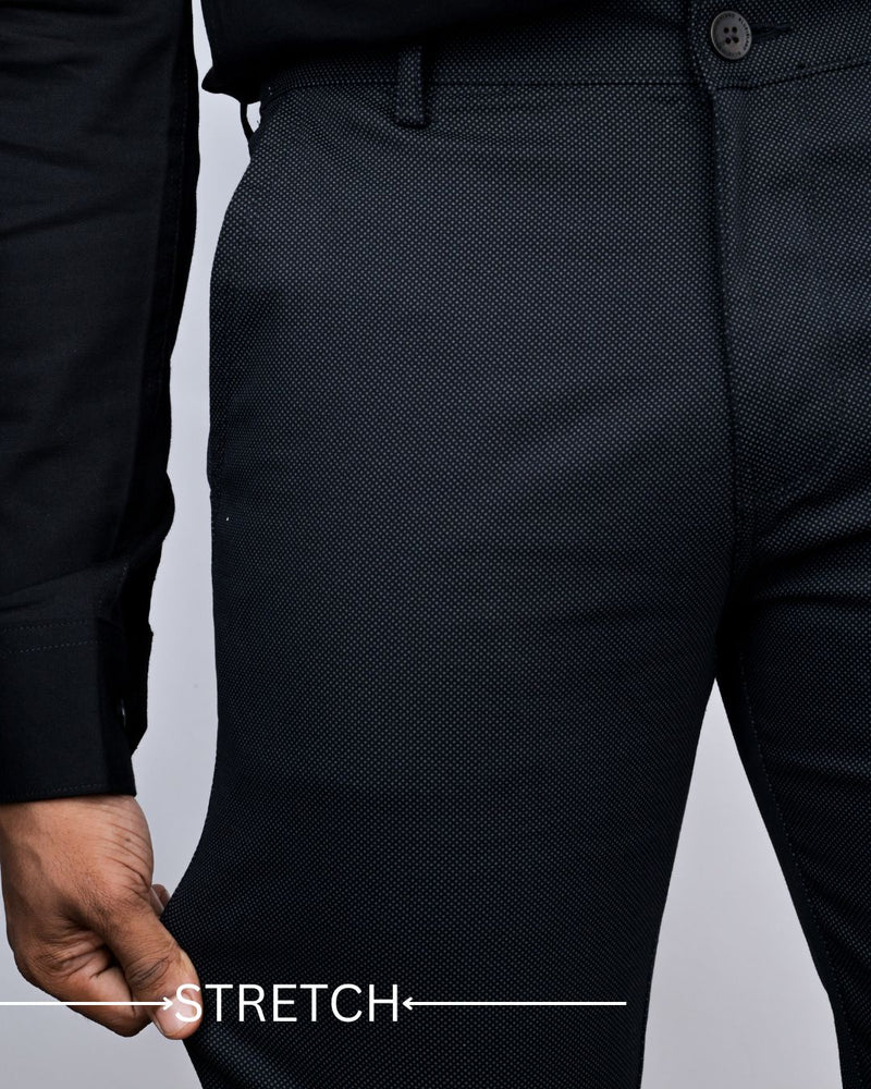 Black Diamond Printed - 2 way stretch - COTTON PANT