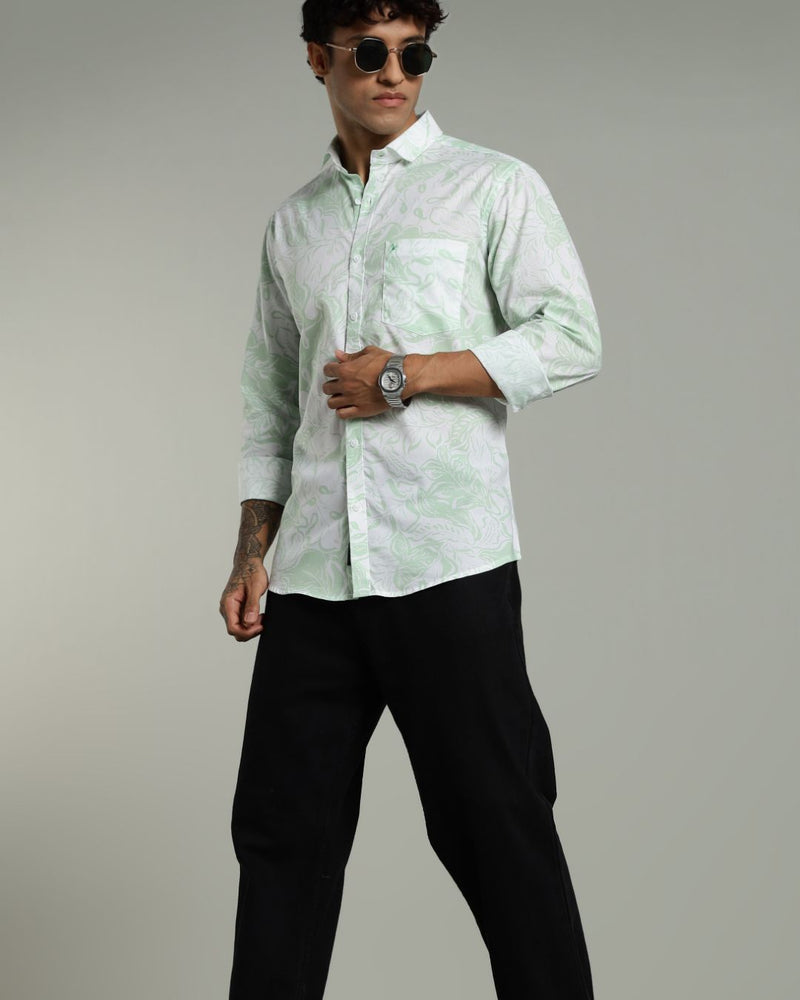 Goa Leaf Greeny Print -Full-Stain Proof