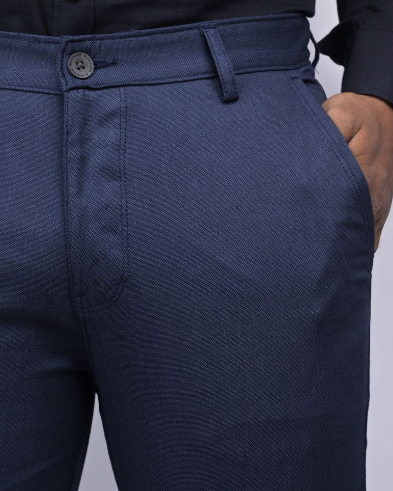 Metal Navy Printed - 2 way stretch - COTTON PANT