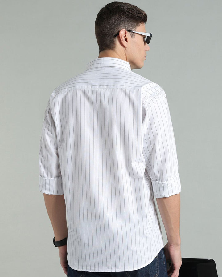 White Vertical Stripes -Full-Stain Proof