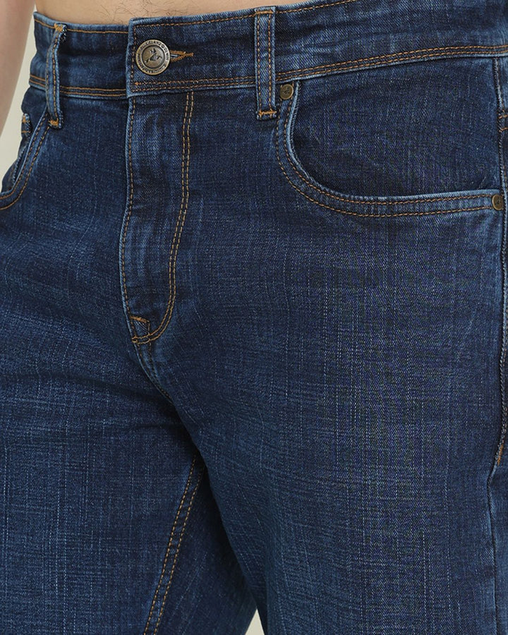Striped Deep Blue - Denim Jeans