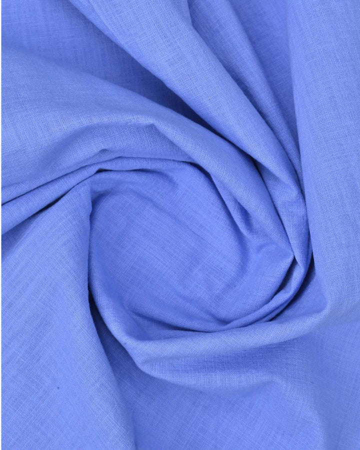 Powder Blue Solid-Full-Cotton Linen Shirt