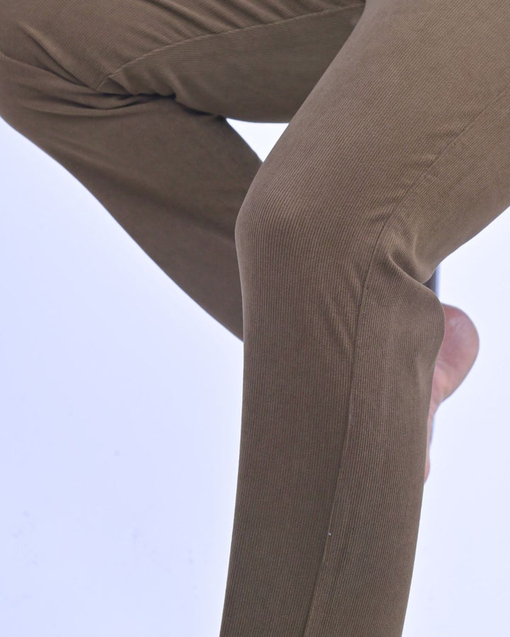Brown Fine Stripe - Corduroy Pant