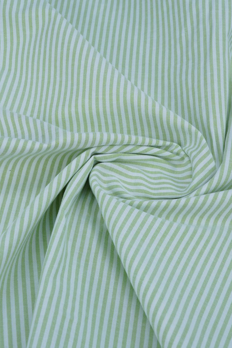 Green & White Formal Stripes - Full-Stain Proof