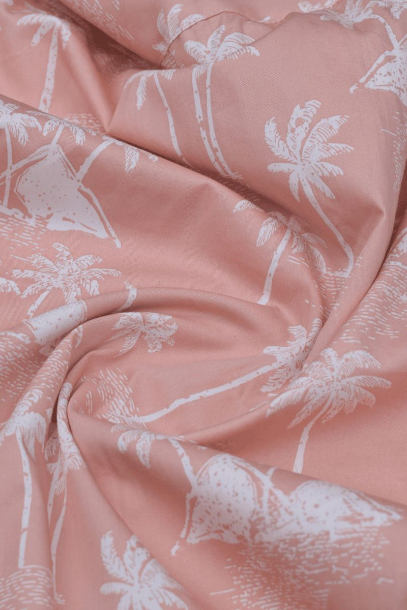 Peachy Palm Print -Full-Stain Proof